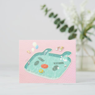 Carte Postale Faire-part Piscine