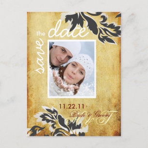 Carte Postale Faire-part PixDezine Vintage Pearl Damassé 12 Enregistrer la 