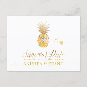 Carte Postale Faire-part PixDezines Aloha Ananas/Rose Chaud/Faire Part de D