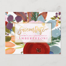 PixDezines Boho Fleurs Aquarelle Enregistrer la da