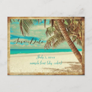 Carte Postale Faire-part PixDezines ENREGISTRE LA DATE/HAWAII VINTAGE