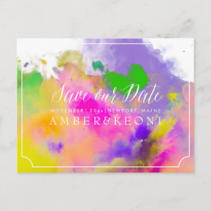 Carte Postale Faire-part PixDezines ENREGISTRER LA DATE/LA COULEUR EXÉCUTER