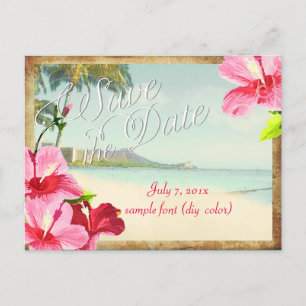Carte Postale Faire-part PixDezines/enregistrer la date/la renonciation vin