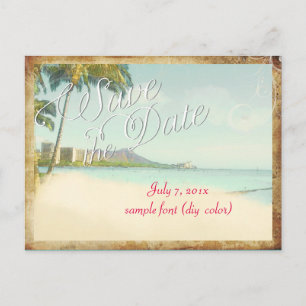 Carte Postale Faire-part PixDezines/enregistrer la date/la tête de losange 