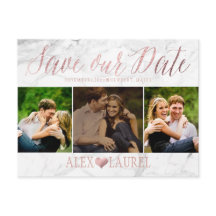 PixDezines ROSE FAUX OR/MARBLE/SAVE DATE