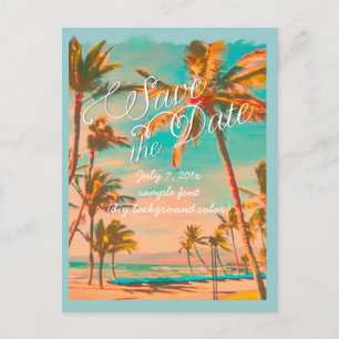 Carte Postale Faire-part PixDezines/ save the date/ Hawaï vintage