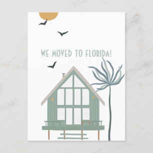 Carte Postale Faire-part Plage House Palmier Déplacé en Floride
