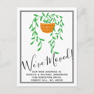 Carte Postale Faire-part Plante de la maison à pots tendance Nouvelle maiso