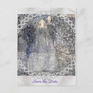 Carte Postale Faire-part Pommes d'argent mariage Art Nouveau MacDonald 1912