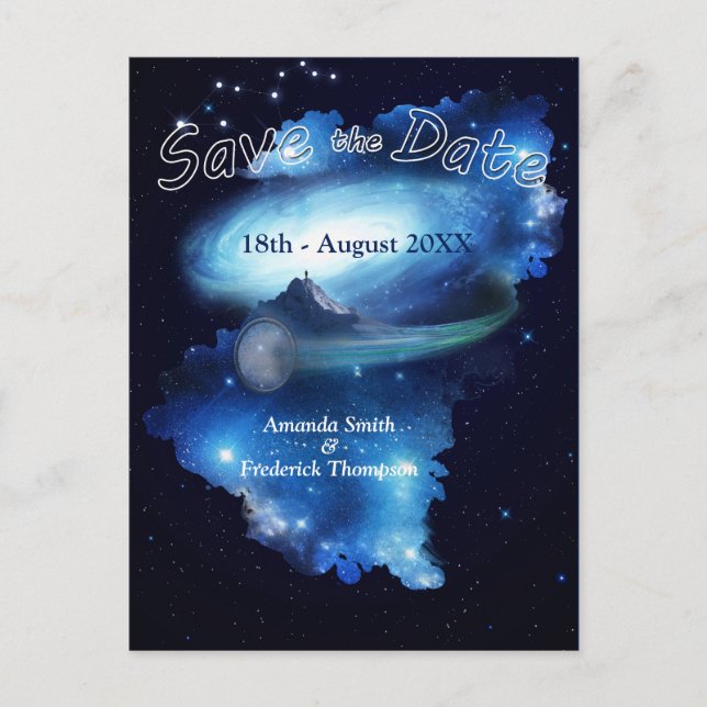 Carte Postale Faire-part Portail Galaxy Enregistrer les dates (Devant)