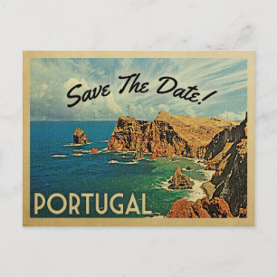 Carte Postale Faire-part Portugal Enregistrer la date Madeira portugaise