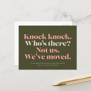 Carte Postale Faire-part Postcard Knock Moving
