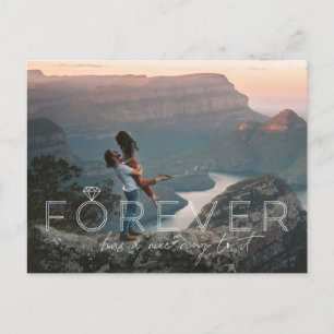 Carte Postale Faire-part Pour toujours a une belle sonorité   Engagement ph