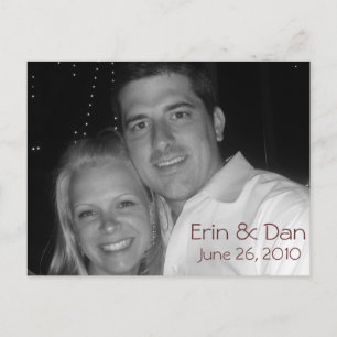 Carte Postale Faire-part préféré n&b