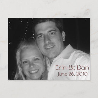 Carte Postale Faire-part préféré n&b