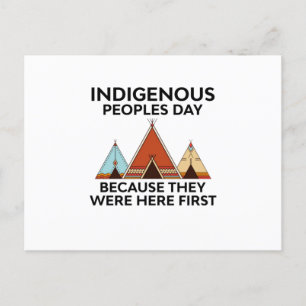 Carte Postale Faire-part Prix Indigenous Peoples Day They Were Here First N
