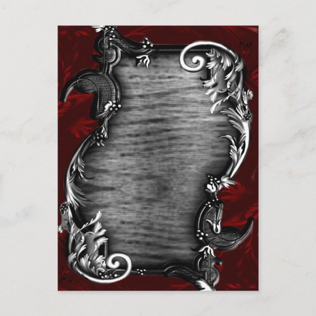 Carte Postale Faire-part Proclamation Vampire Mariage gothique (Devant)