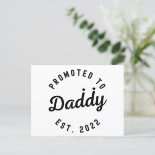 Carte Postale Faire-part Promu à Daddy Est. Nouveau père 2022