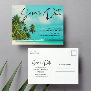 Carte Postale Faire-part Punta Cana Beach Destination Mariage Enregistrer L