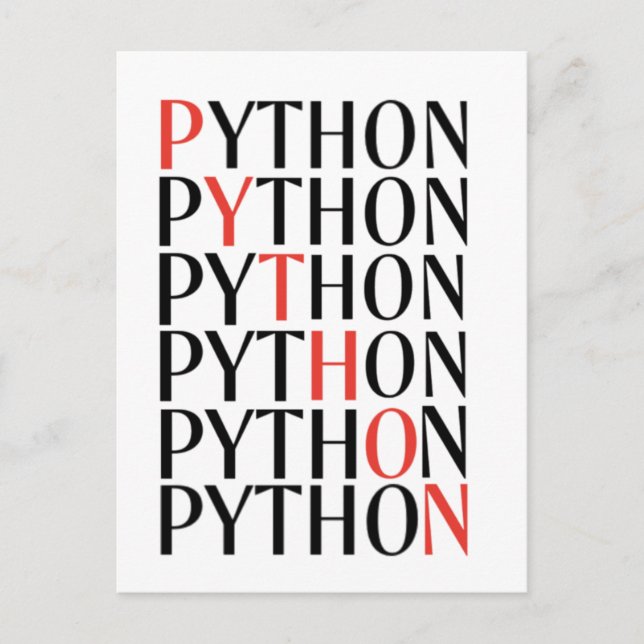 Carte Postale Faire-part Python (Devant)