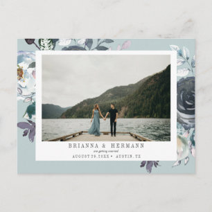 Carte Postale Faire-part Quelque chose de bleu   Photo MARIAGE ENREGISTRER 