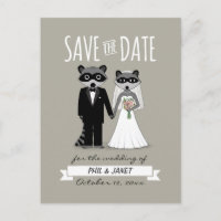 Raccoons mariage Enregistrer la date