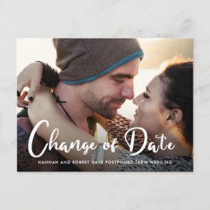 Carte Postale Faire-part Remise du Mariage photo Changement de date