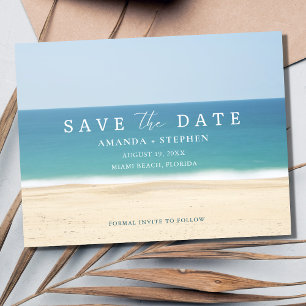 Carte Postale Faire-part Renouvellement De Vow Beach Enregistrer La Date