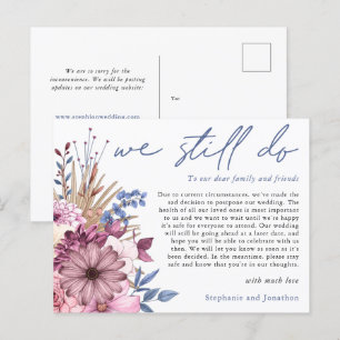 Carte Postale Faire-part Report mariage Nous Sommes Toujours En Train De Sc