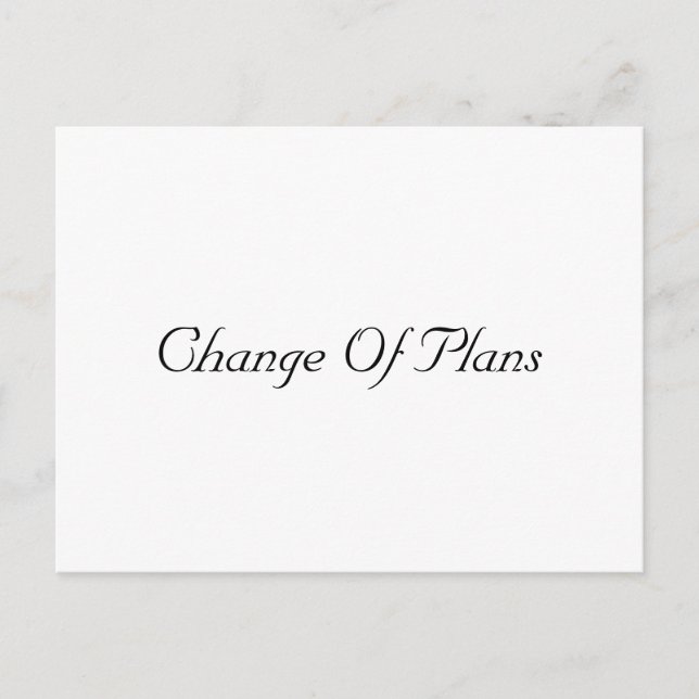 Carte Postale Faire-part Report simple du Mariage (Devant)