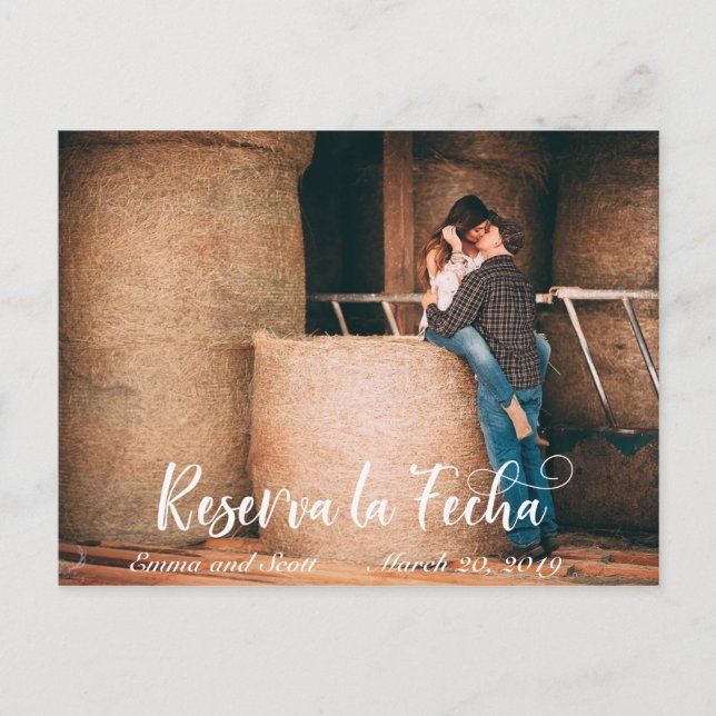 Carte Postale Faire-part Reserva La Fecha Photo Enregistrer la date Espagno (Devant)