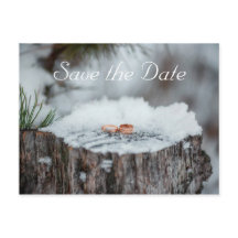 Réservez la date--Mariage d'hiver