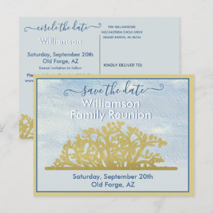 Carte Postale Faire-part Réunion de famille, arbre généalogique pour Sauver