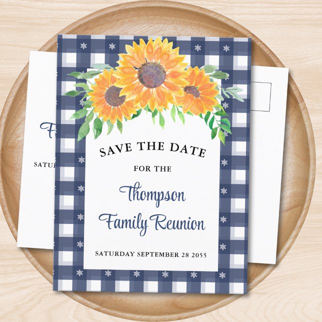 Carte Postale Faire-part Réunion de la famille des tournesols Enregistrer l (Créateur téléchargé)