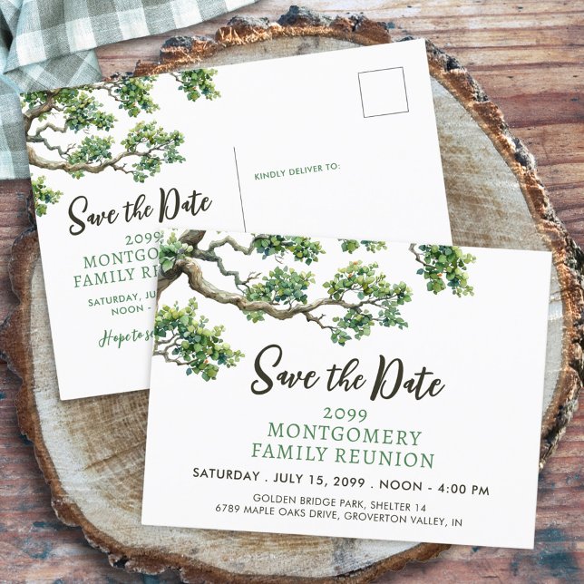 Carte Postale Faire-part Réunion Familiale Branche Arborescence Familiale E (Créateur téléchargé)