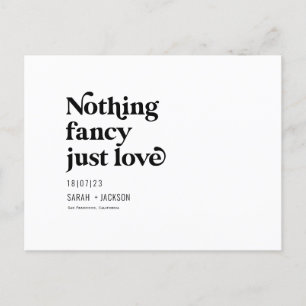 Carte Postale Faire-part Rien de fantaisie juste amour, moderne sauver la d