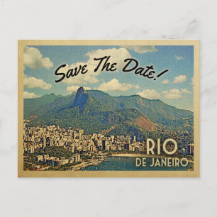 Carte Postale Faire-part Rio de Janeiro Enregistrer la date Brésil