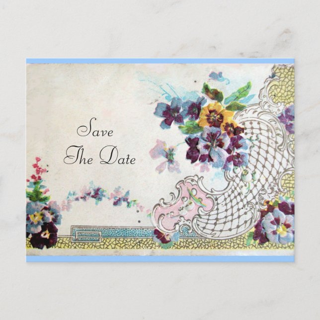 CARTE POSTALE FAIRE-PART ROMANTICA 2 ENREGISTRER LA DATE (Devant)