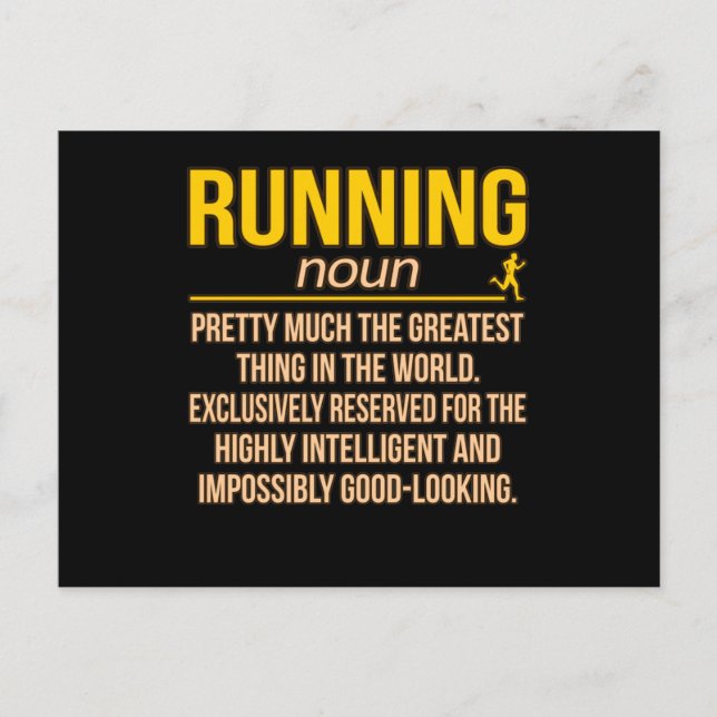 Carte Postale Faire-part Running Definition Half Marathon Runner Fitness Gr (Devant)