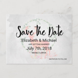 Carte Postale Faire-part Russe Reindeer Boho Mariage d'aquarelle STD