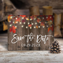 Rustic Automne quitte Mariage de automne Enregistr