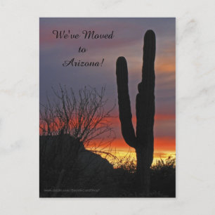 Carte Postale Faire-part Saguaro au coucher du soleil, annonce d'une nouvel