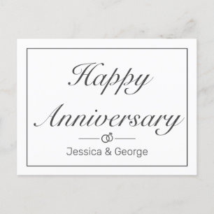 Carte Postale Faire-part Salutation minimaliste moderne pour l'anniversaire
