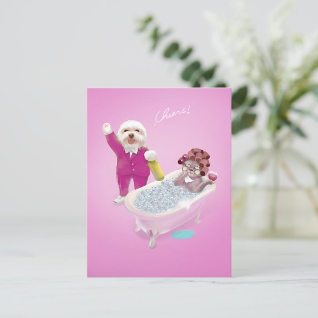 Carte Postale Faire-part Salutations de détente (Debout devant)