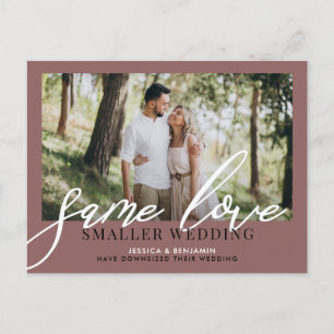 Carte Postale Faire-part Same Love Smaller Wedding   Mise à jour de mariage