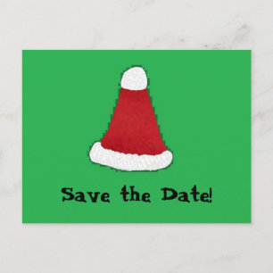 Carte Postale Faire-part Santa Hat, sauvez la date !