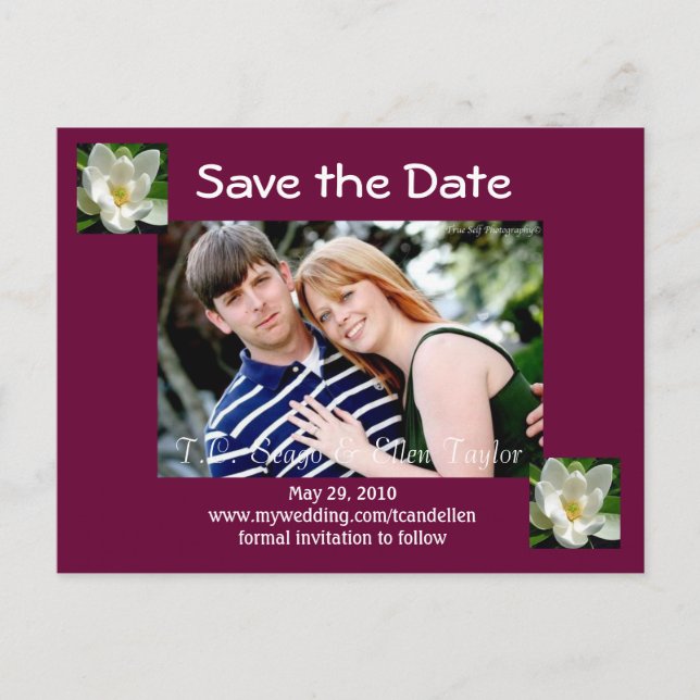 Carte Postale Faire-part Sauvegarder la date (Devant)
