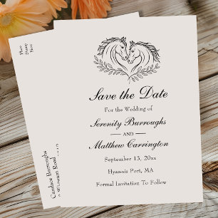 Carte Postale Faire-part Sauvegarder la date Mariage de campagne rustique s