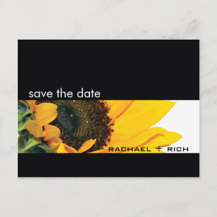 Carte Postale Faire-part Sauvegarder la date :: tournesol