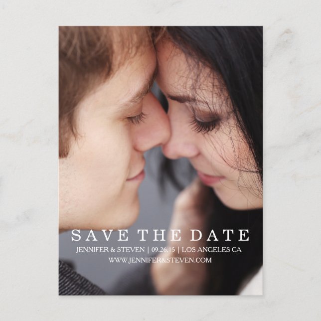 Carte Postale Faire-part Sauvegarder notre date | ANNONCE DE SAUVEGARDE DE  (Devant)